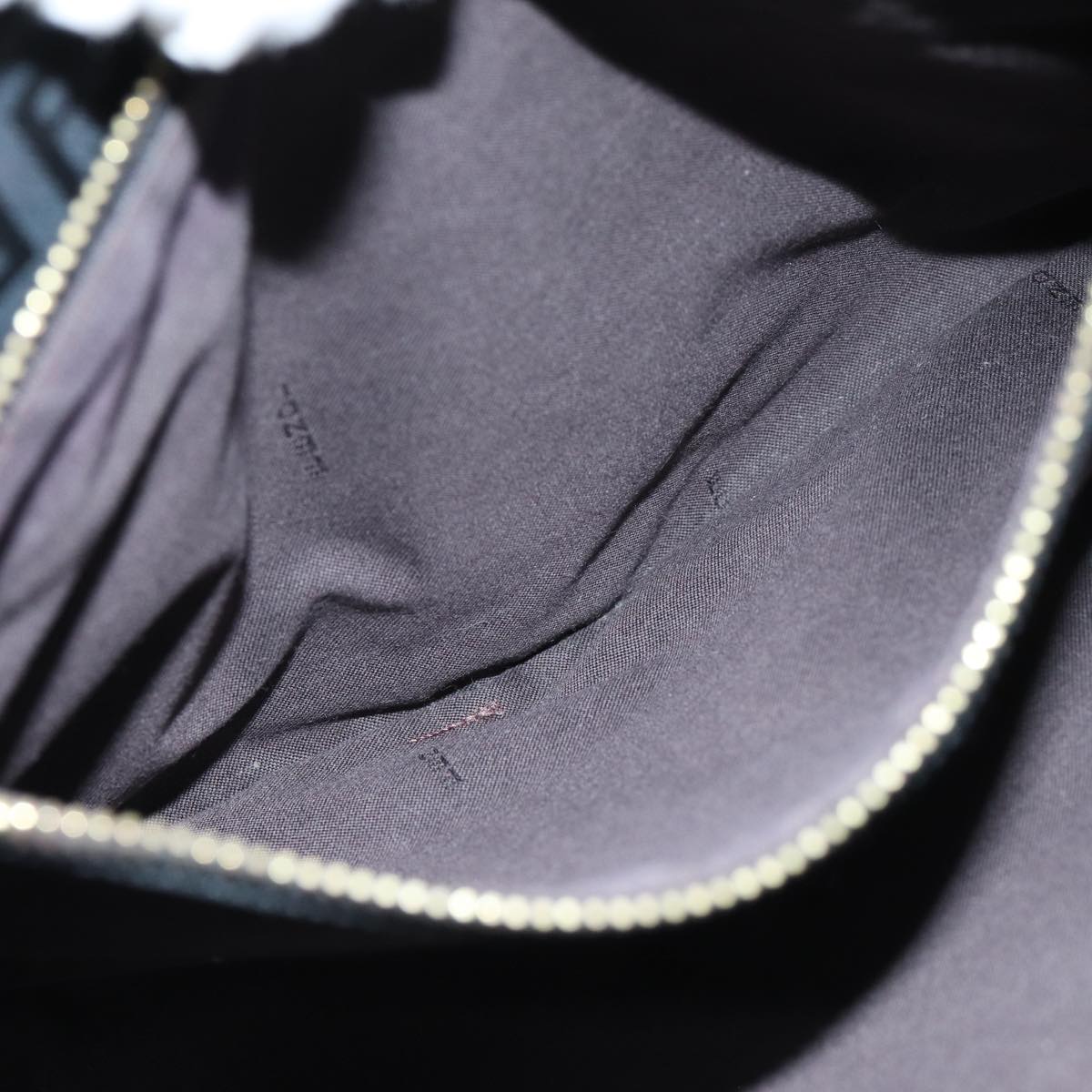 FENDI Zucchino Canvas Hand Bag Black 74841