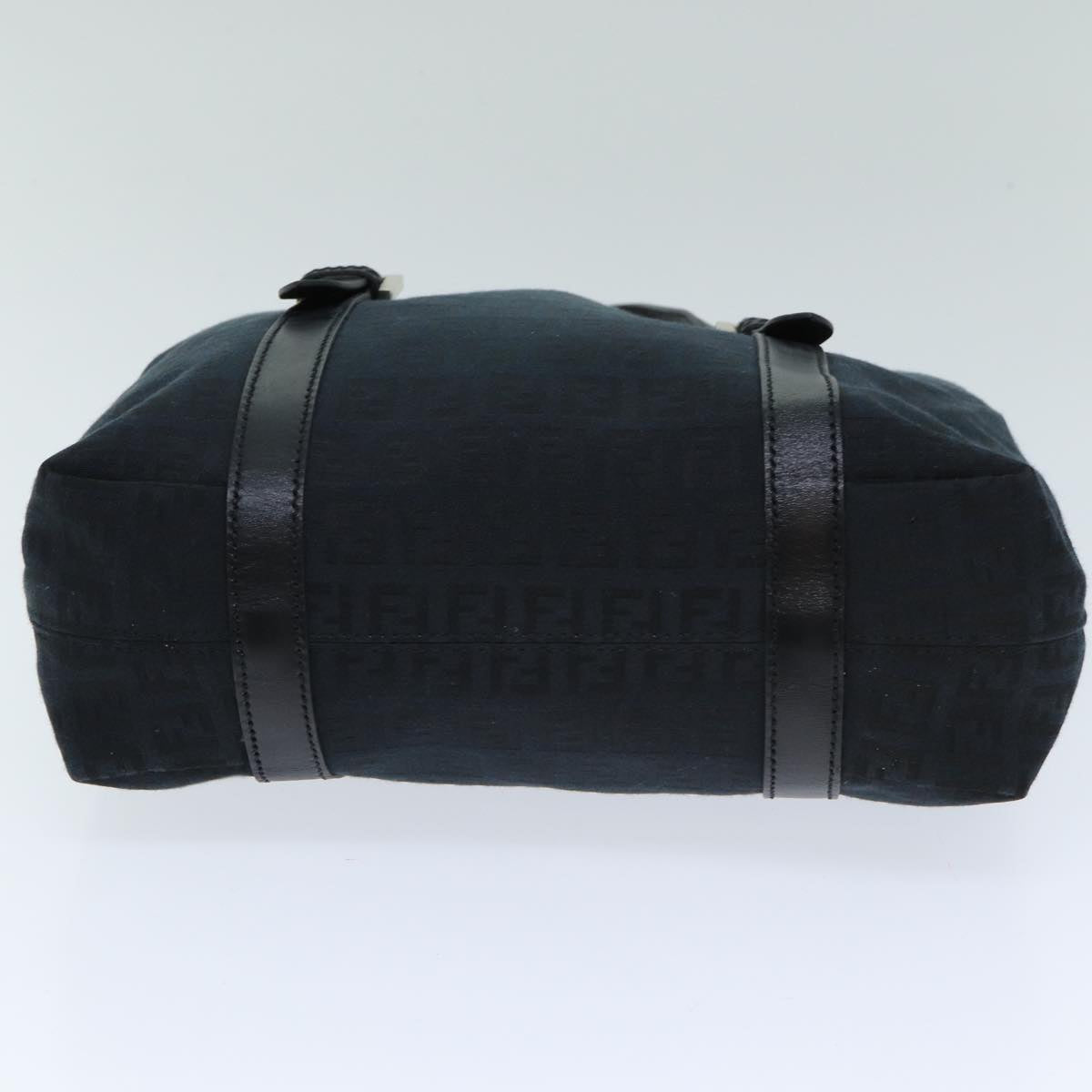 FENDI Zucchino Canvas Hand Bag Black 74841