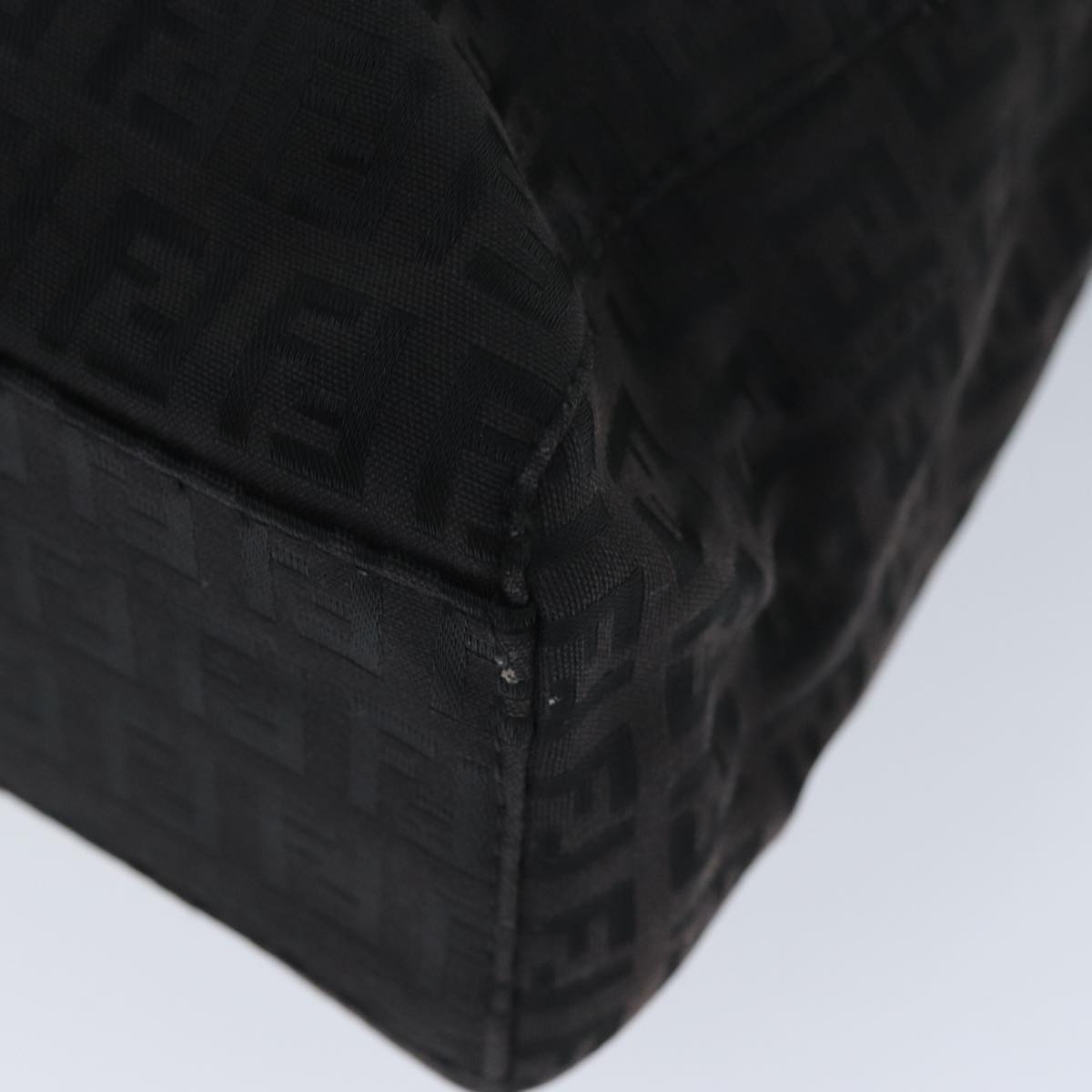 FENDI Zucchino Canvas Hand Bag Black 74849