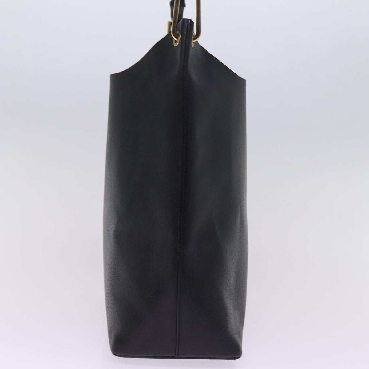 GUCCI Bamboo Hand Bag Leather Black 001 1013 1881 74861