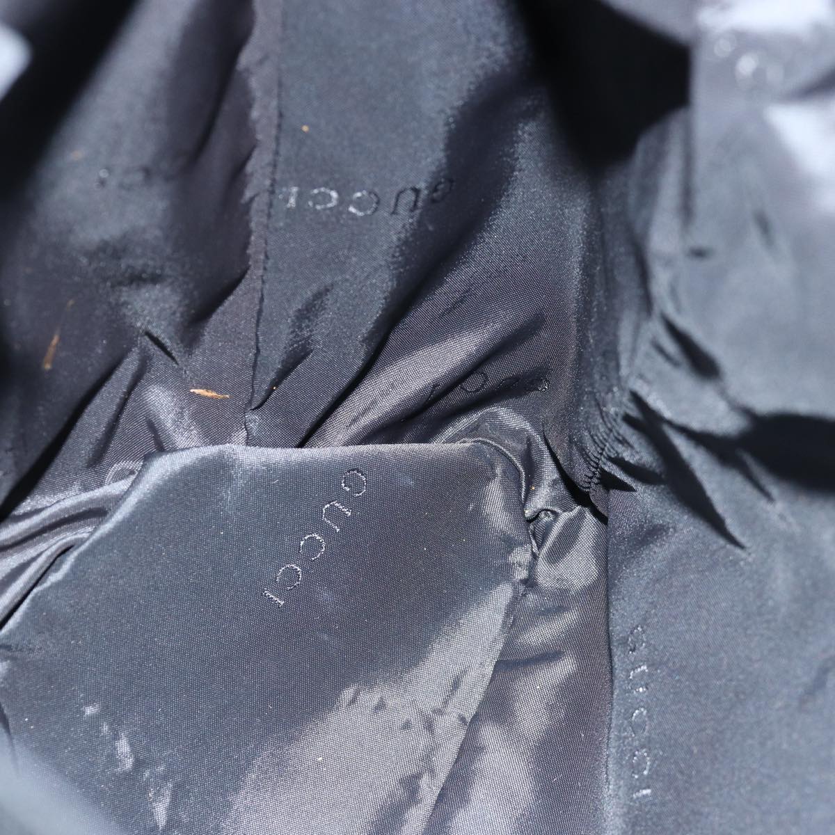 GUCCI Backpack Nylon Leather Black 003 0233 74876