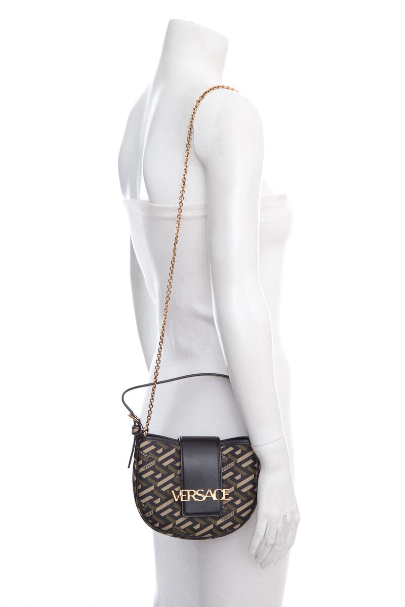 Versace Black & Olive Mini Handbag