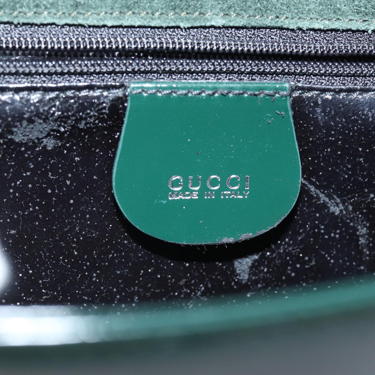 GUCCI Shoulder Bag patent Green 001 2684 1737 74976