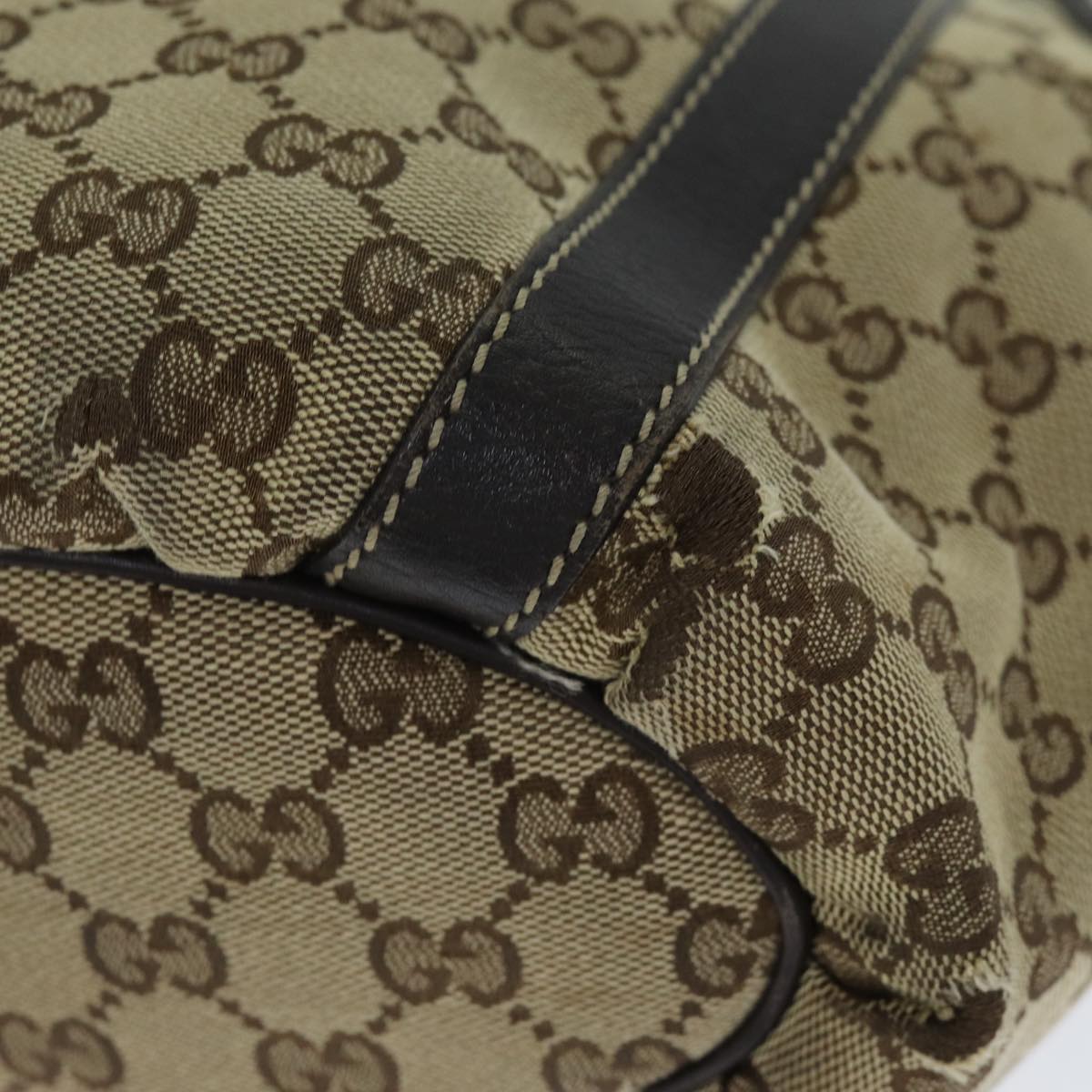 GUCCI GG Canvas Hand Bag Beige 211983 74988