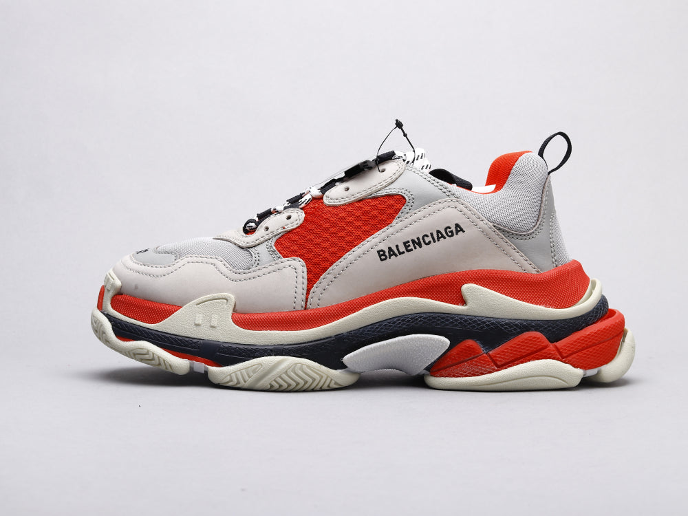 GLM - Bla Triple S Gray and Red Sneaker