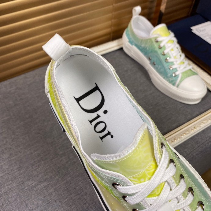 GLM - DIR B23 White and Yellow LOW-TOP SNEAKER