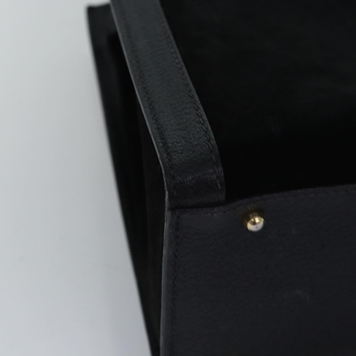GUCCI Bamboo Tote Bag Suede Black 75117
