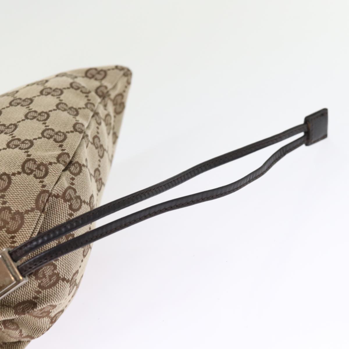 GUCCI GG Canvas Drawstring Pouch Beige 75149
