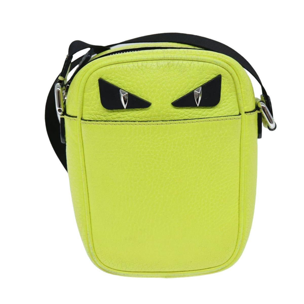 FENDI Shoulder Bag Leather Yellow 75221