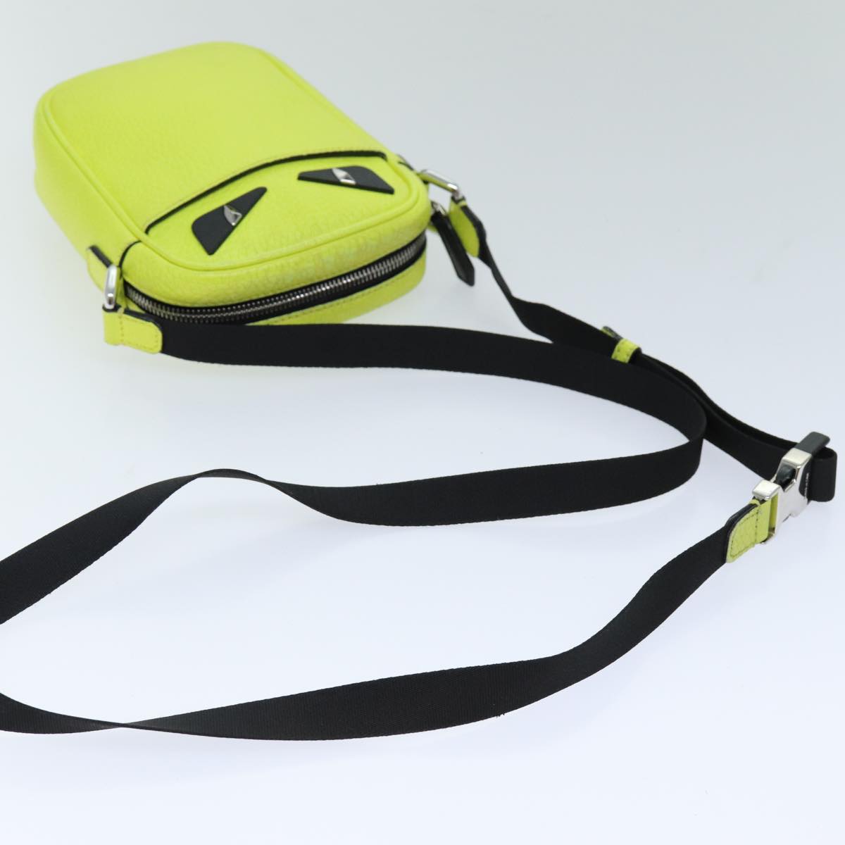 FENDI Shoulder Bag Leather Yellow 75221