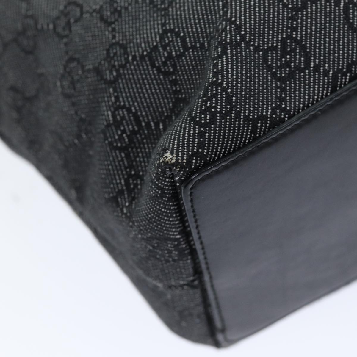 GUCCI GG Canvas Tote Bag Black 31243 75310