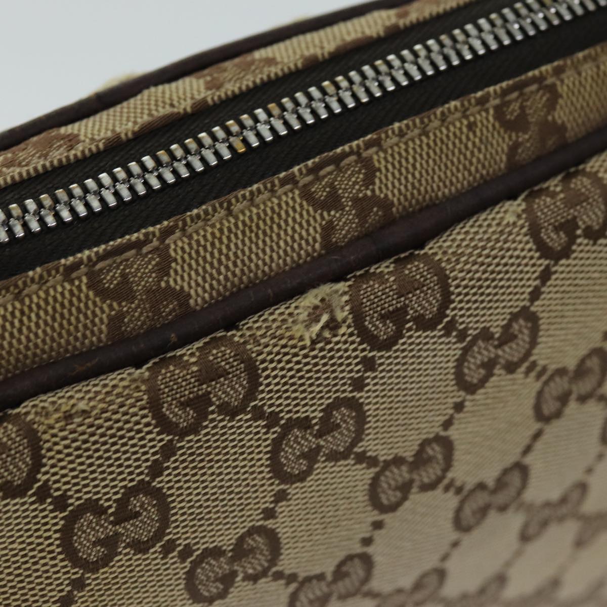 GUCCI GG Canvas Shoulder Bag Beige 92551 75348