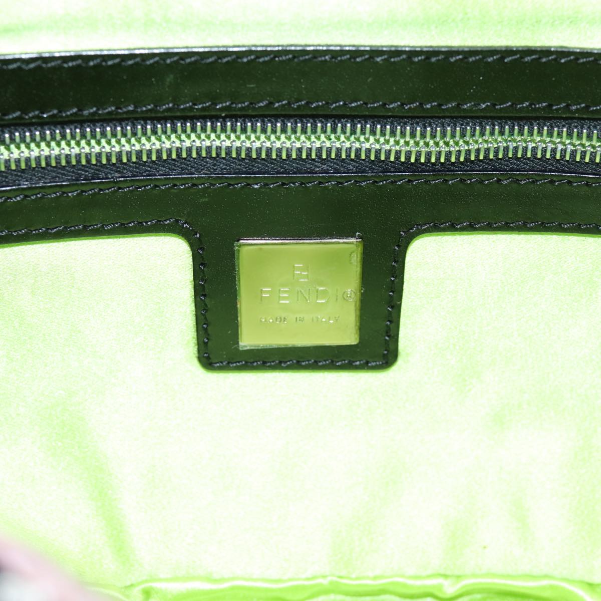 FENDI Mamma Baguette Shoulder Bag beads Black 75387A