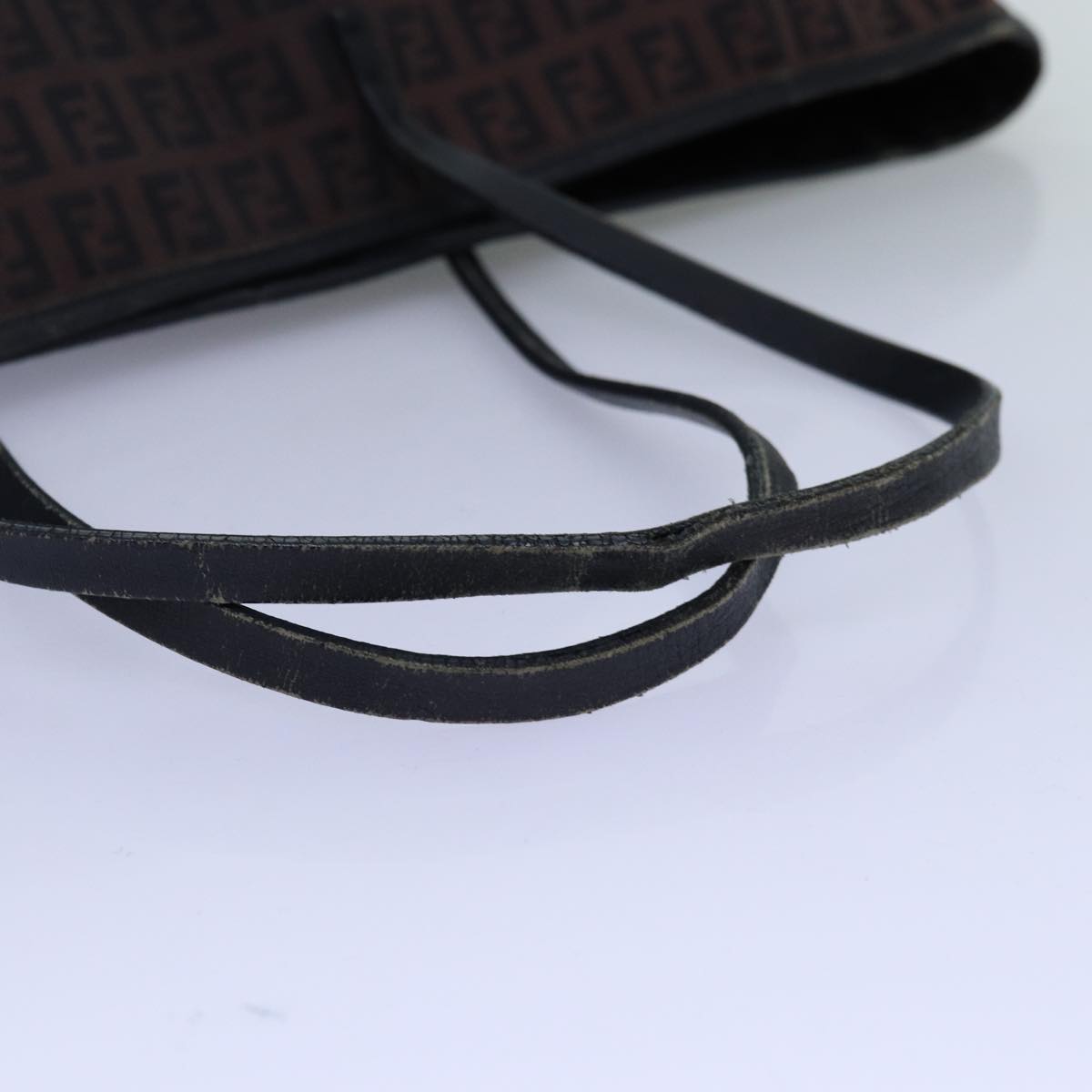 FENDI Zucchino Canvas Tote Bag Brown 75428
