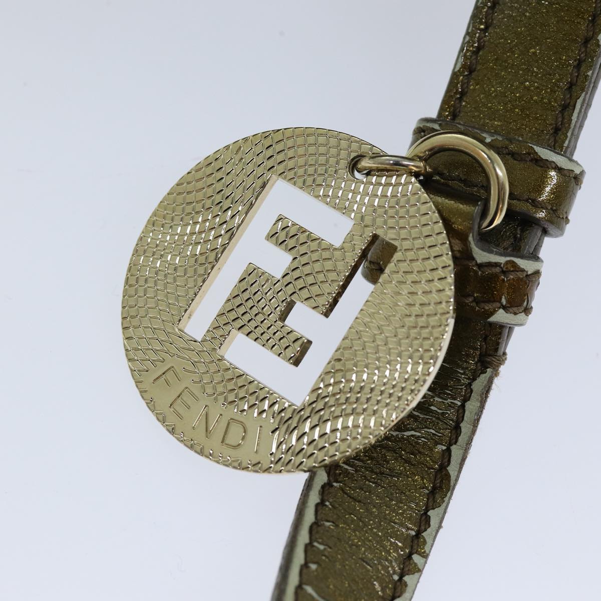 FENDI Zucchino Canvas Shoulder Bag Beige 75429