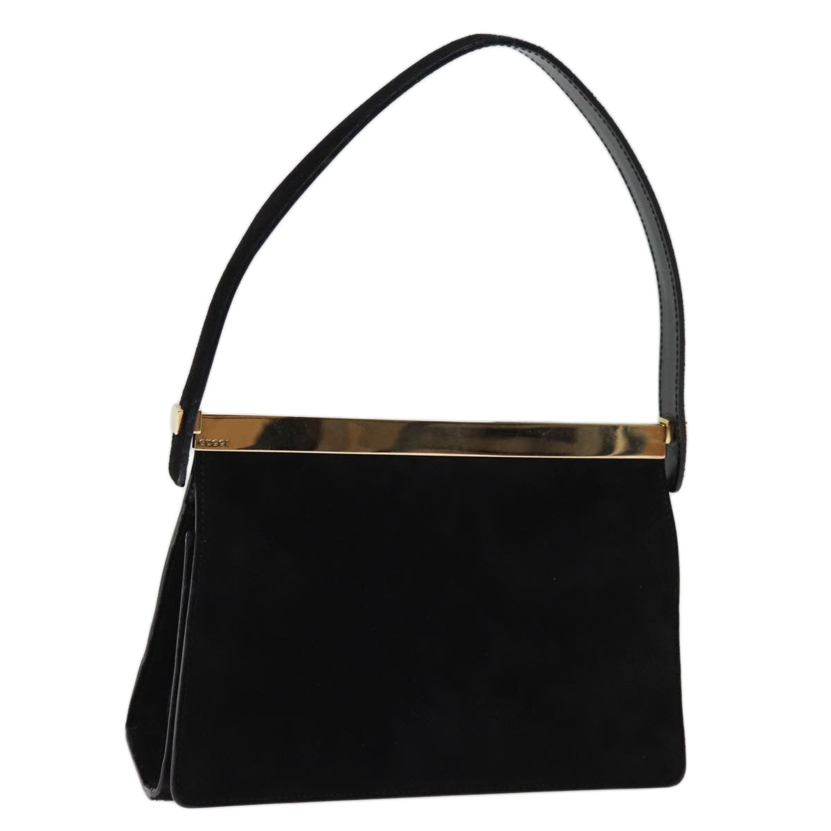 GUCCI Hand Bag Suede Black 001 2058 1928 0 75456