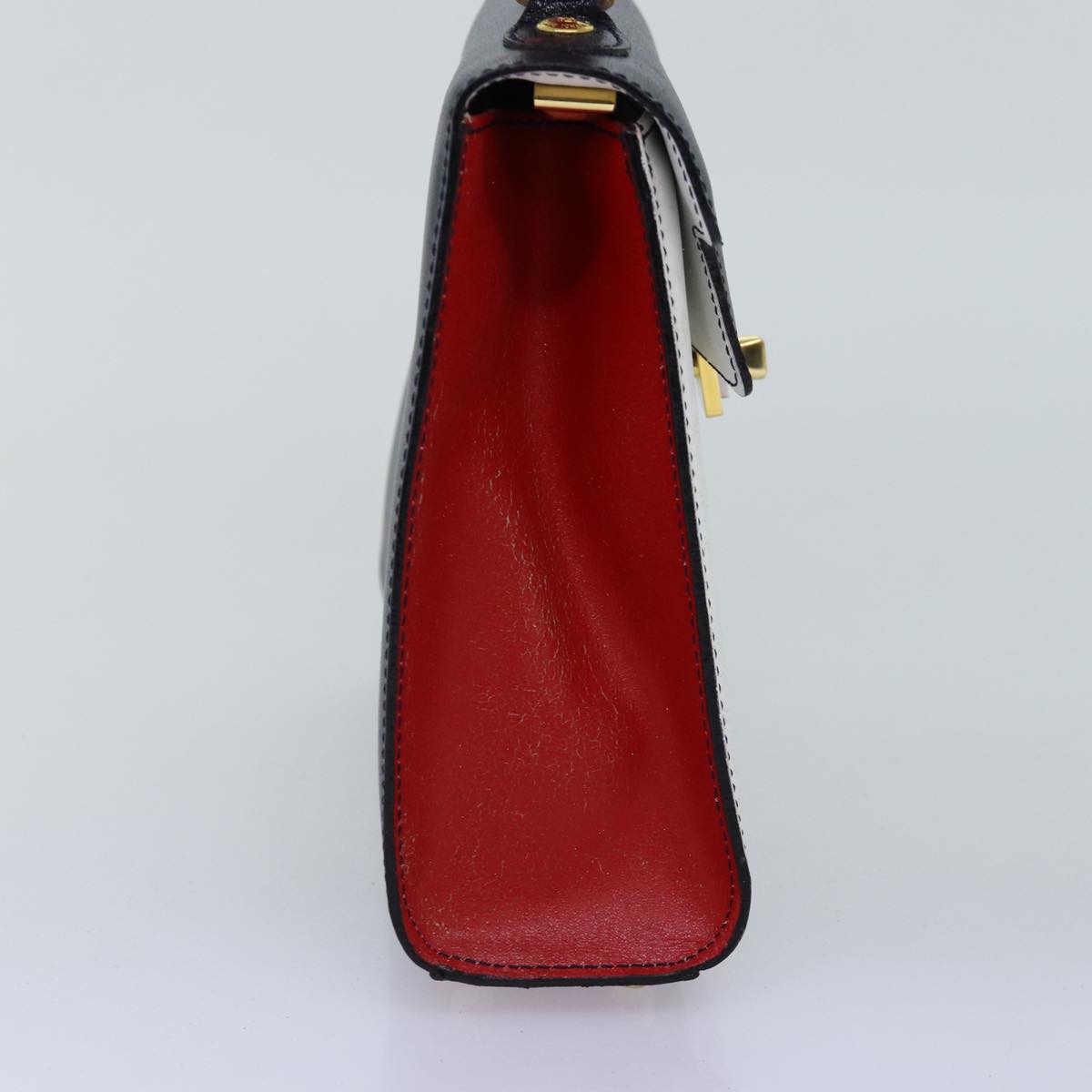 FENDI Hand Bag Leather White 75458