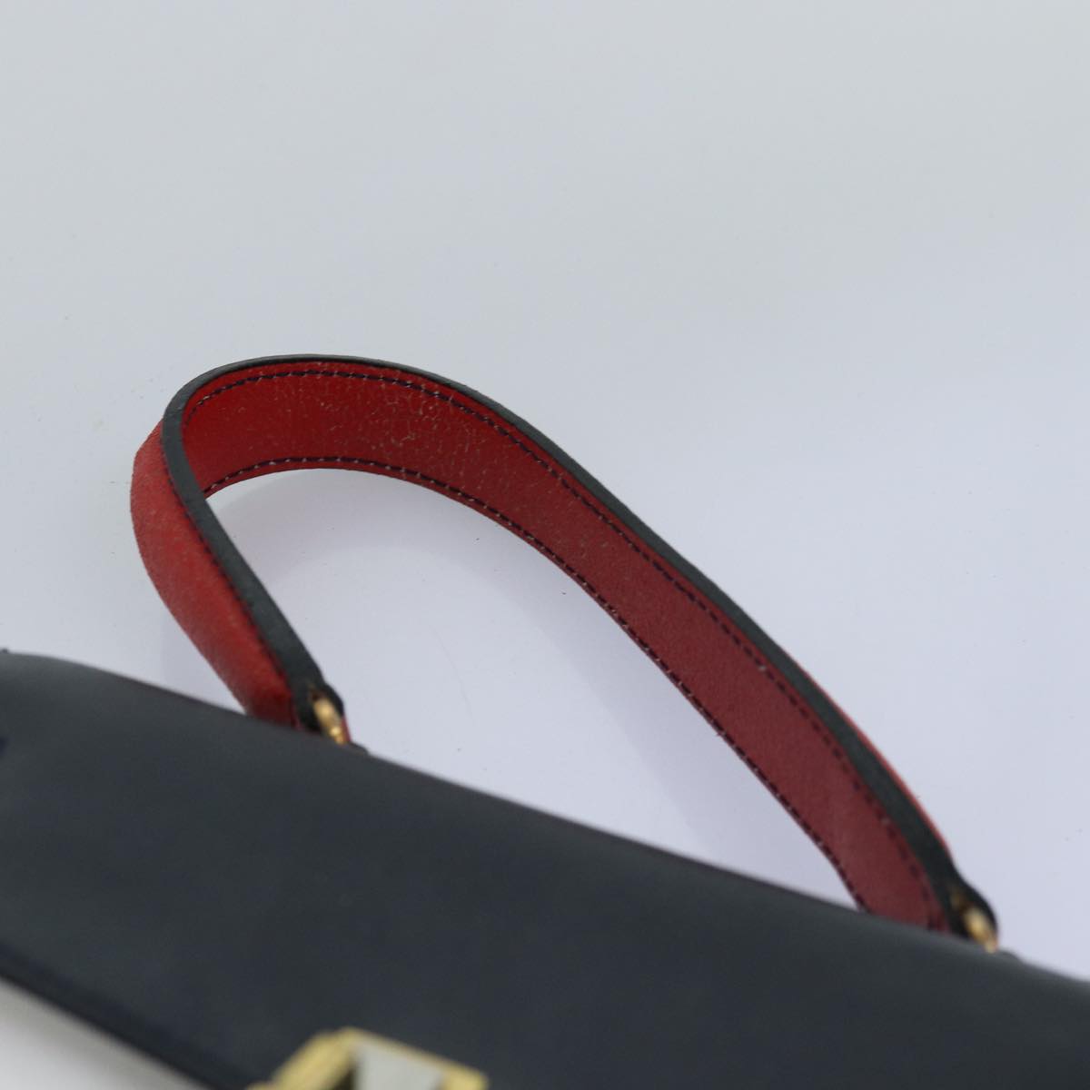 FENDI Hand Bag Leather White 75458