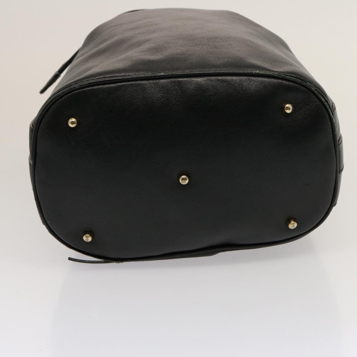 GUCCI Bamboo Hand Bag Leather 2way Black 001 2684 1657 75508