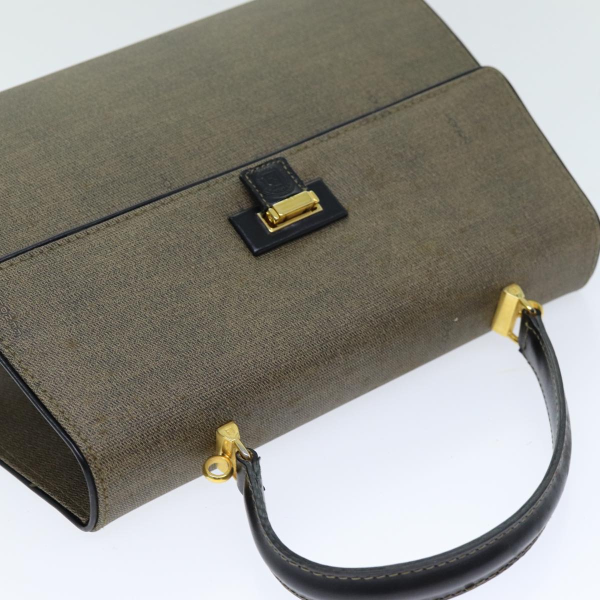 FENDI Hand Bag PVC 2way Brown 75564