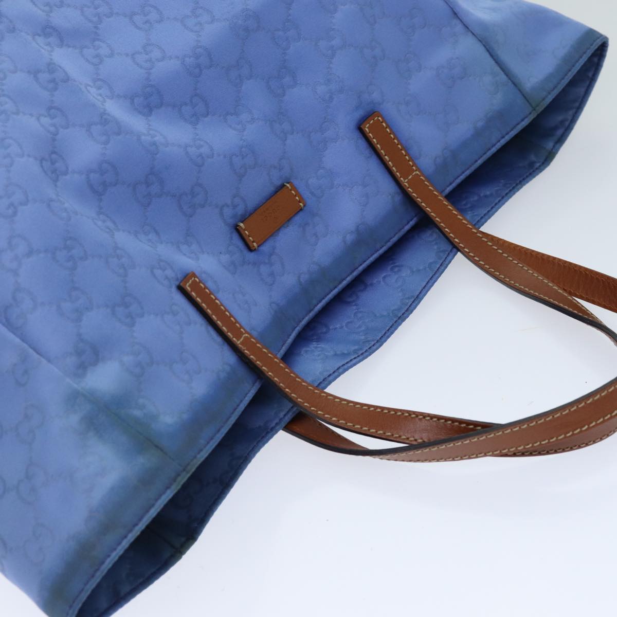 GUCCI GG Canvas Tote Bag Blue 282439 75595