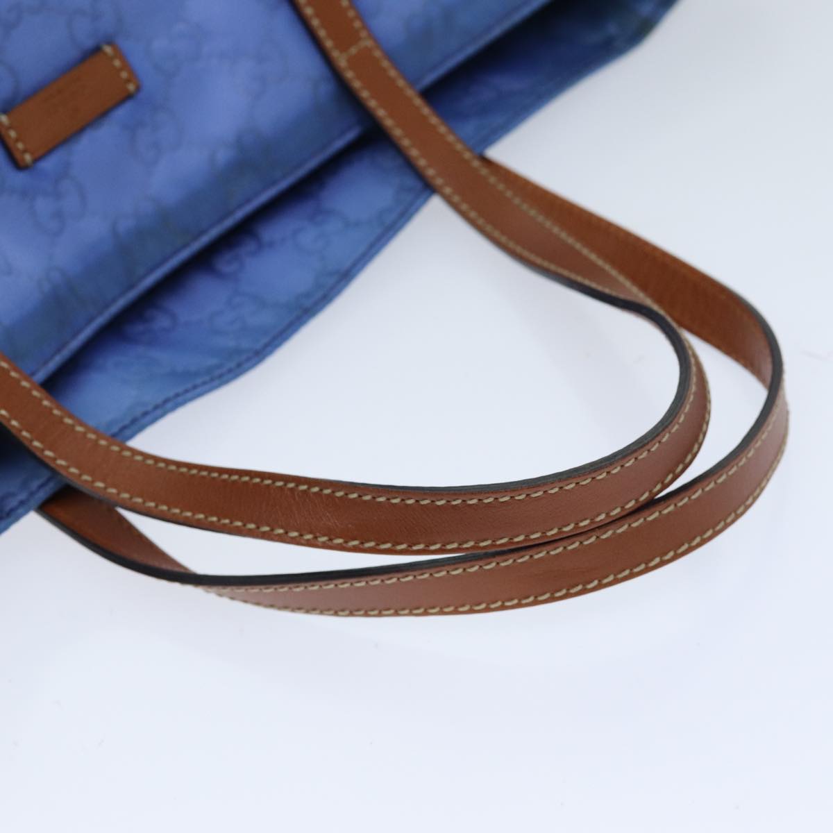 GUCCI GG Canvas Tote Bag Blue 282439 75595