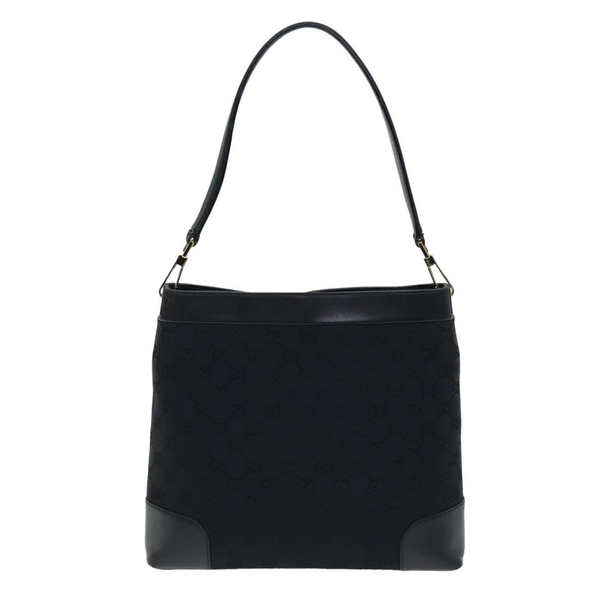 GUCCI GG Canvas Shoulder Bag Black 001 4231 75599