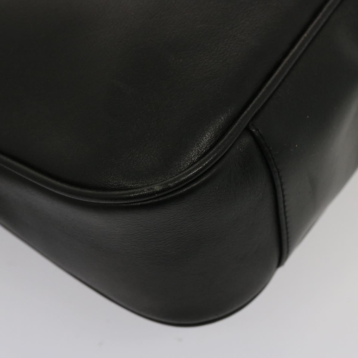 GUCCI Bamboo Shoulder Bag Leather 2way Black 001 1638 2123 75603