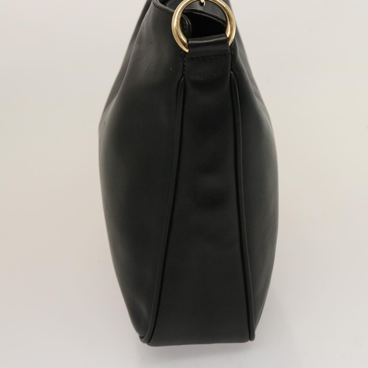 GUCCI Bamboo Shoulder Bag Leather 2way Black 001 1638 2123 75603