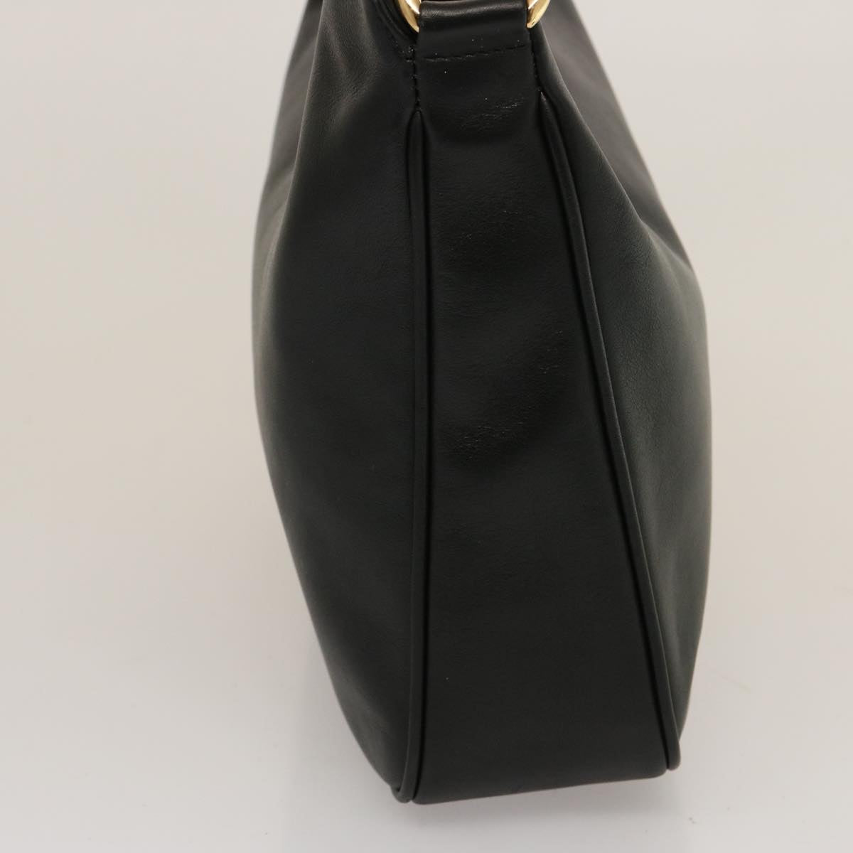 GUCCI Bamboo Shoulder Bag Leather 2way Black 001 1638 2123 75603