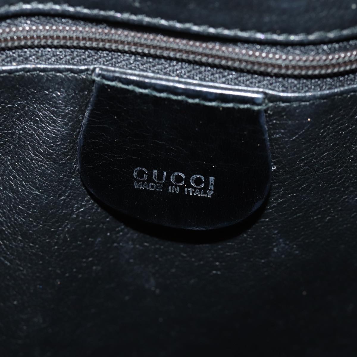 GUCCI Bamboo Shoulder Bag Patent leather 2way Black 001 2113 1638 75605