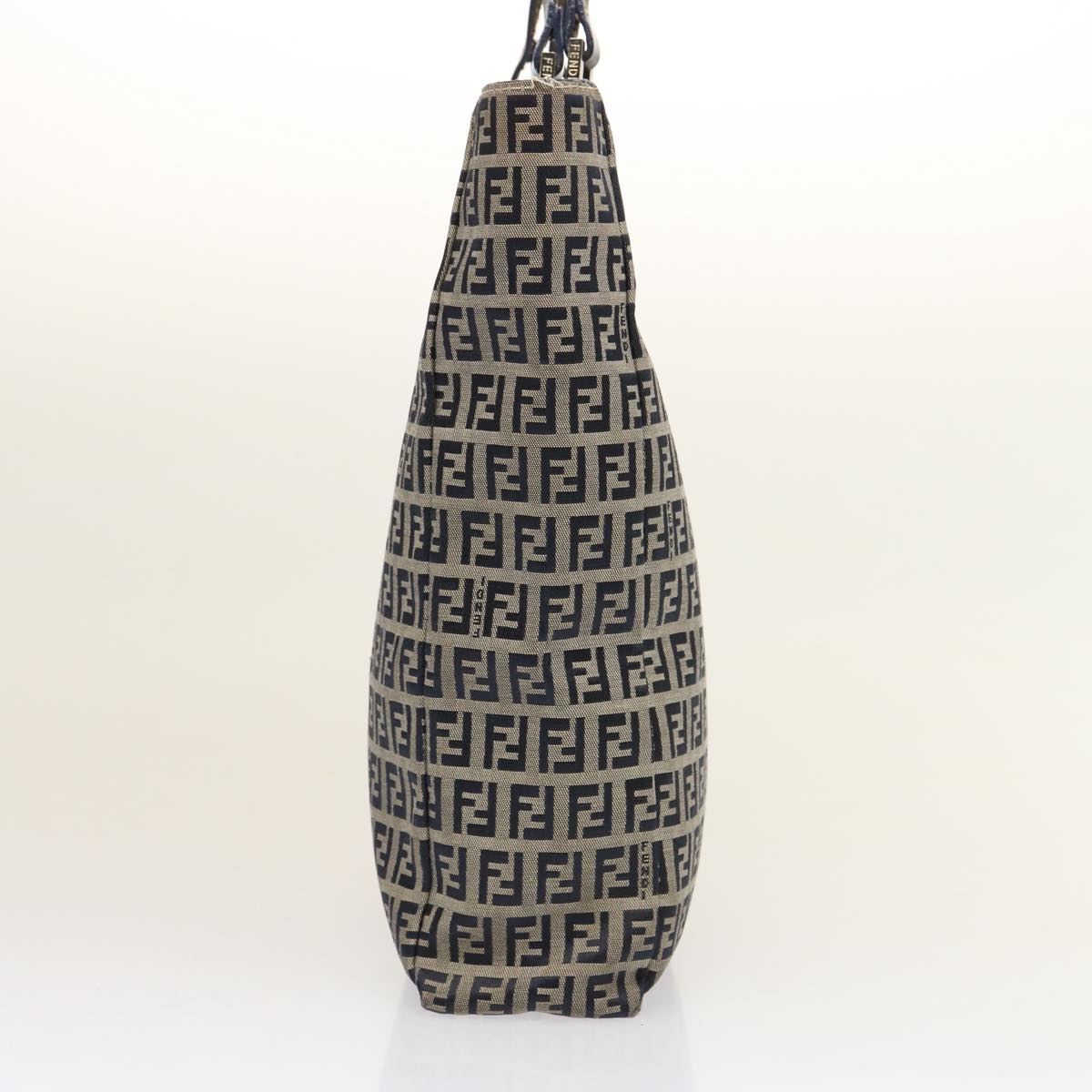 FENDI Zucchino Canvas Tote Bag Navy 75609