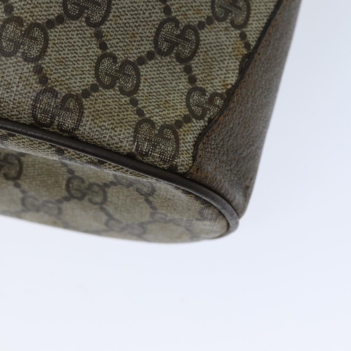 GUCCI Web Sherry Line GG Supreme Shoulder Bag Beige Red 41 02 034 75621