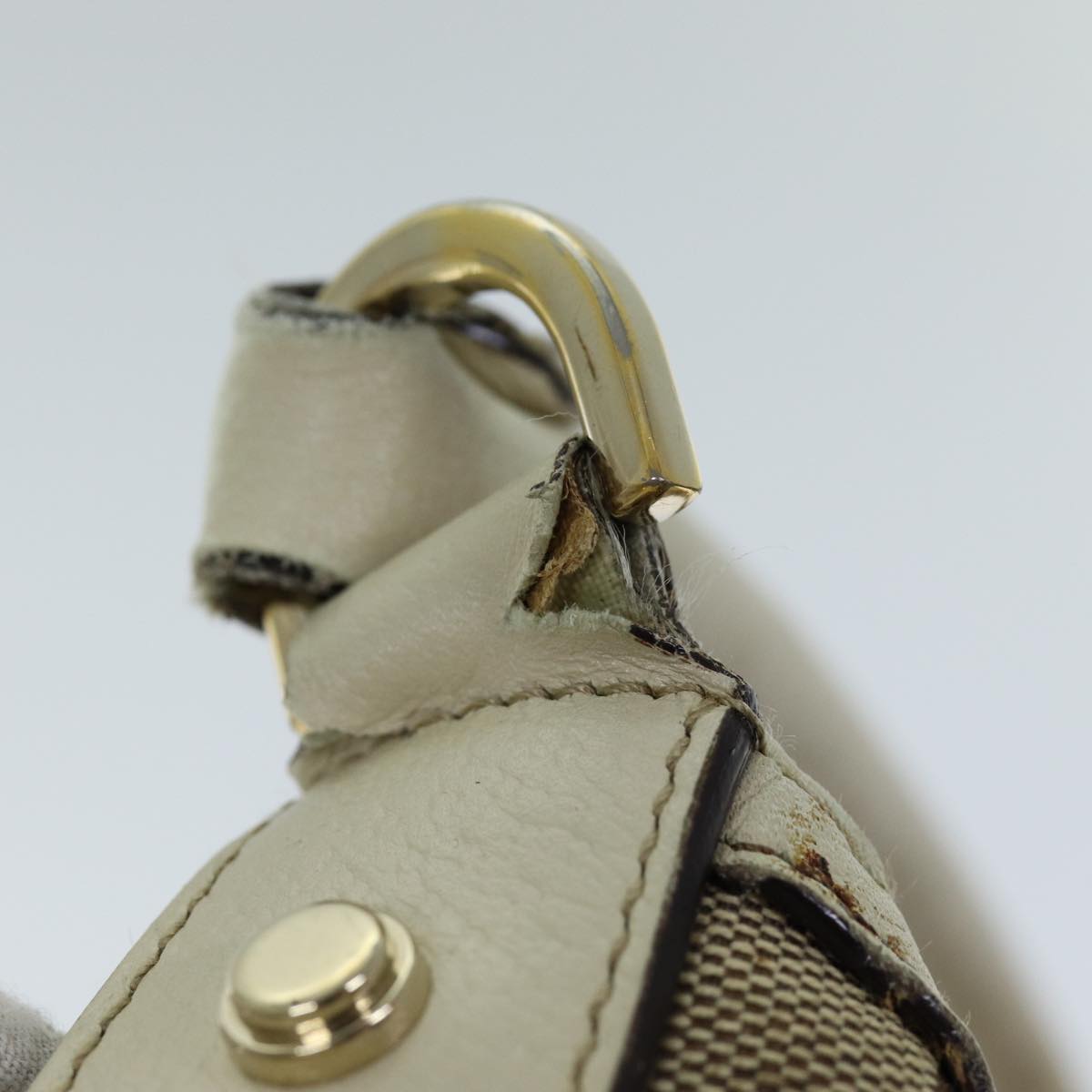 GUCCI GG Canvas Shoulder Bag Beige 153025 75622