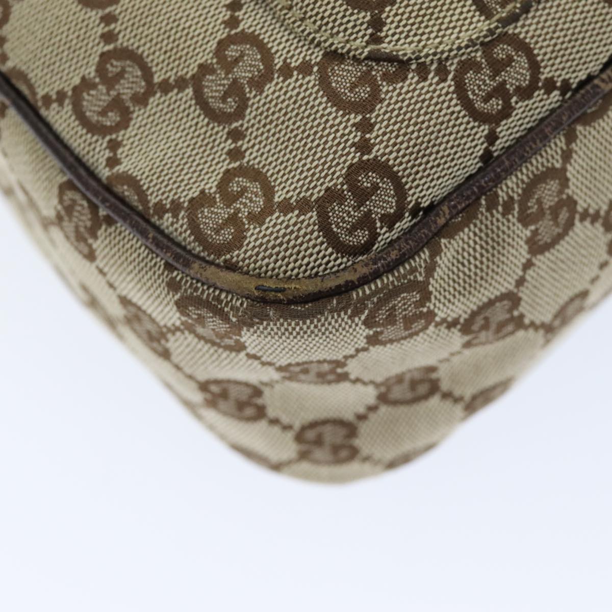 GUCCI GG Canvas Shoulder Bag Beige 131211 75623