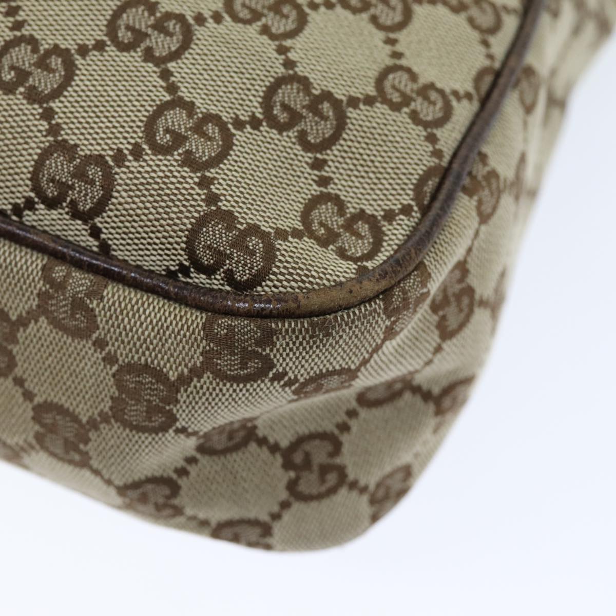 GUCCI GG Canvas Shoulder Bag Beige 131211 75623