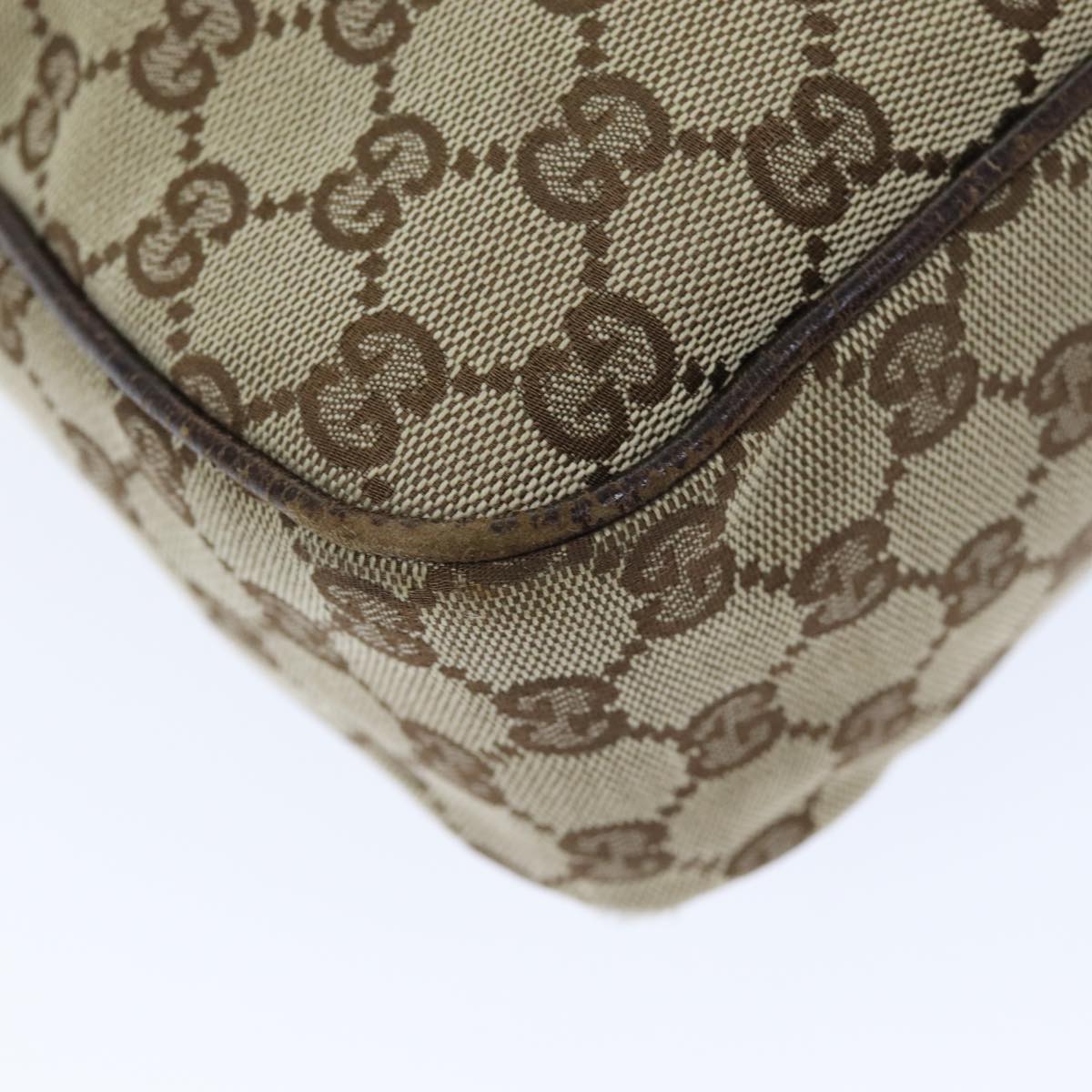 GUCCI GG Canvas Shoulder Bag Beige 131211 75623