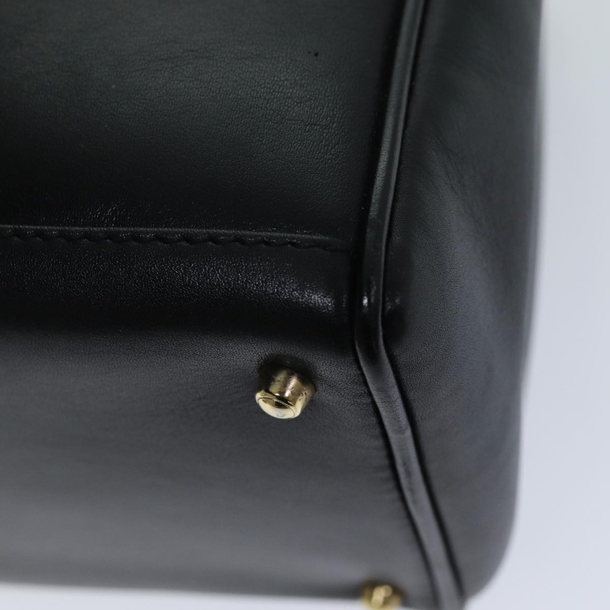 GUCCI Bamboo Hand Bag Leather 2way Black 000 2122 0316 75691