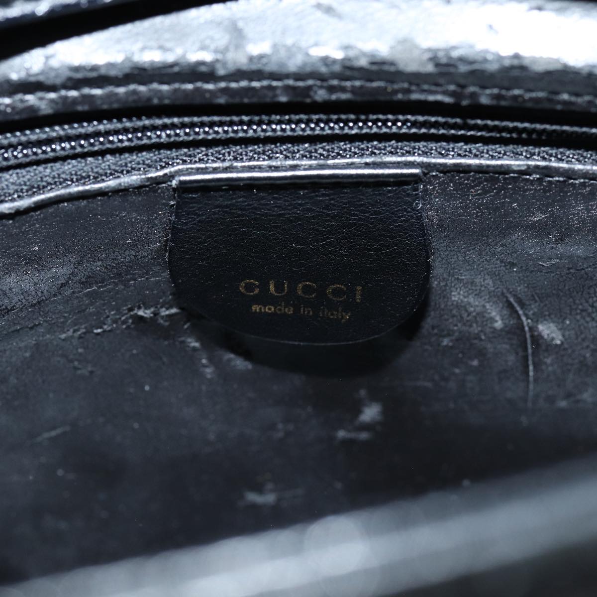 GUCCI Bamboo Hand Bag Leather 2way Black 000 2122 0316 75691