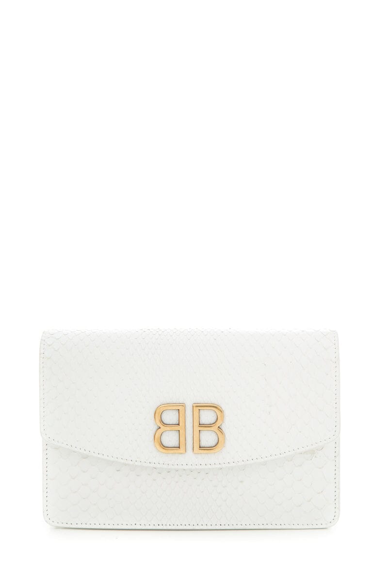 Balenciaga White Python Handbag