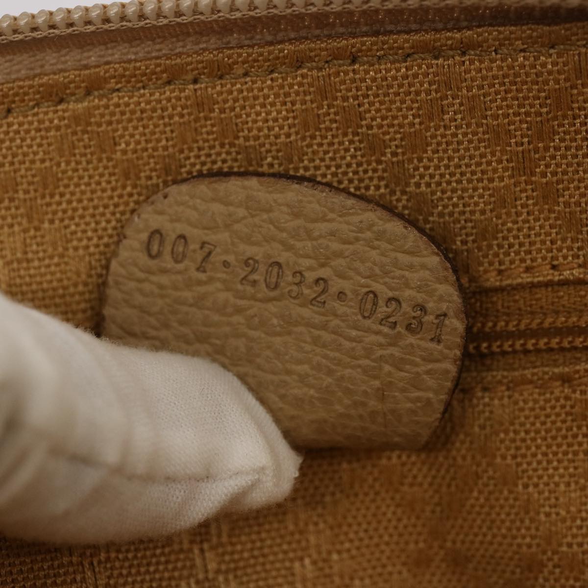 GUCCI Bamboo Hand Bag Suede 2way Beige 007 2032 0231 75795