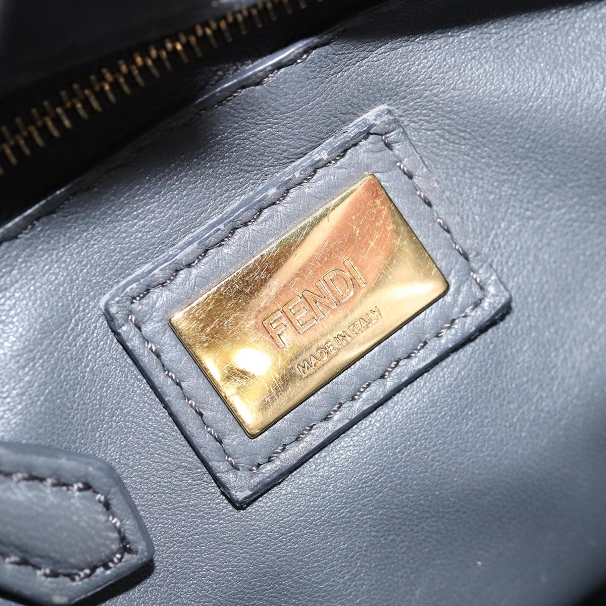 FENDI Mini Peek A Boo Hand Bag Leather 2way Pink 75805