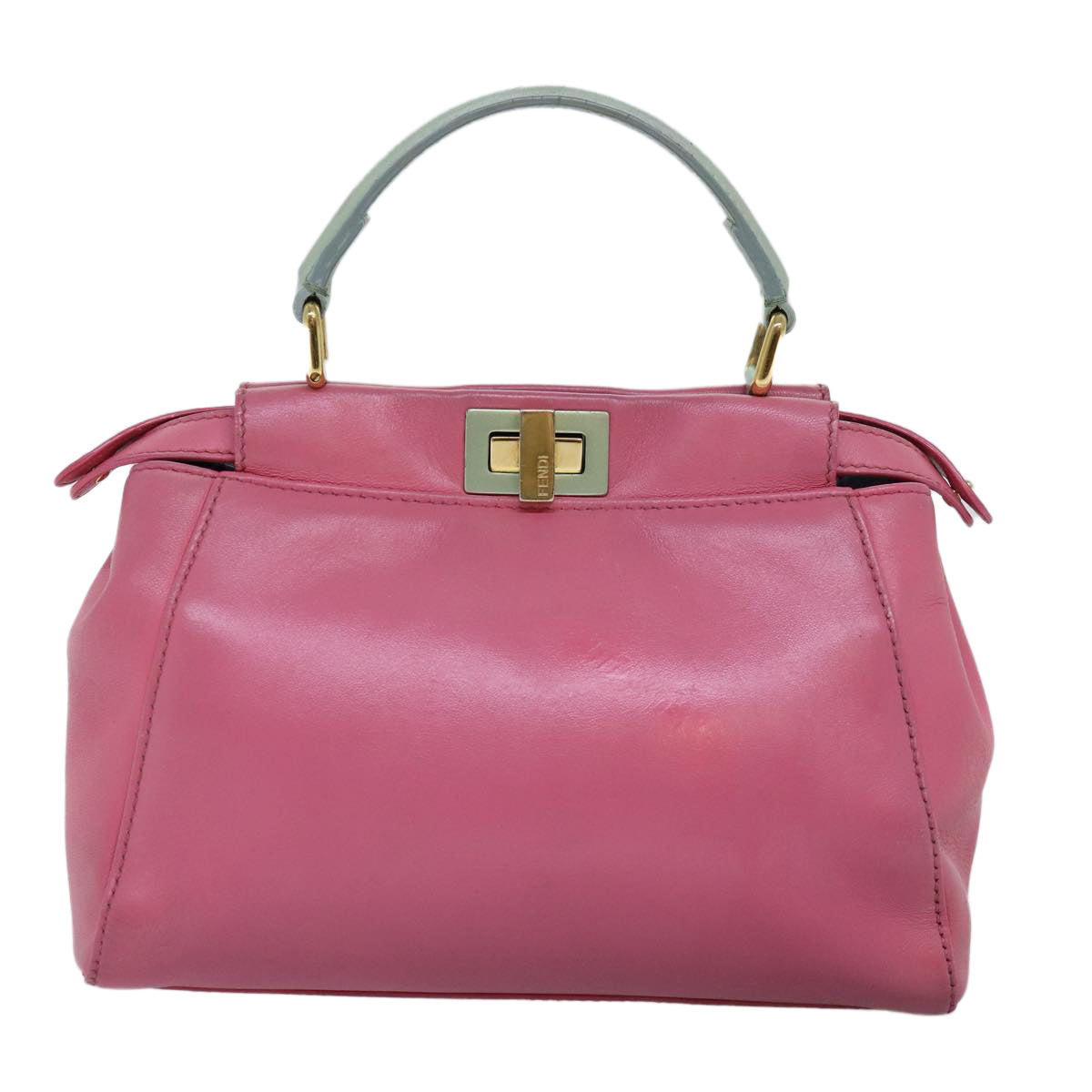FENDI Mini Peek A Boo Hand Bag Leather 2way Pink 75805