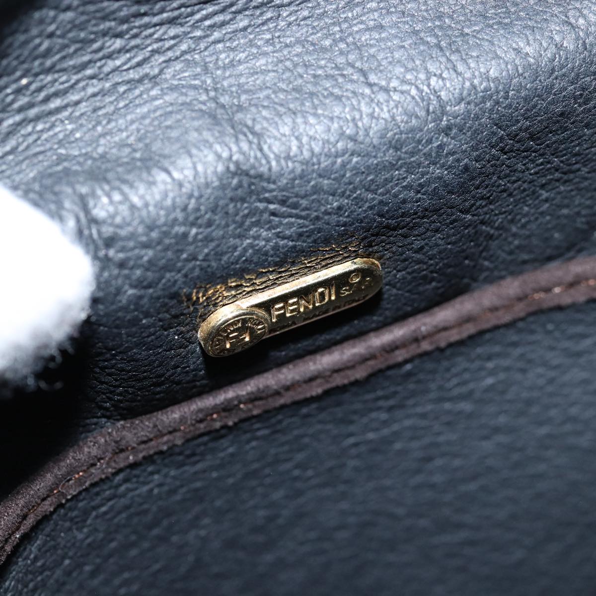 FENDI Backpack Suede Brown 75806