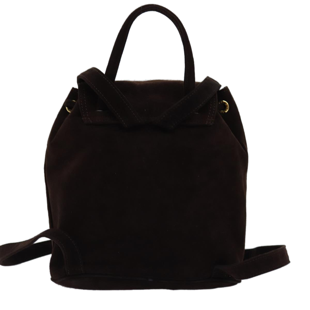 FENDI Backpack Suede Brown 75806