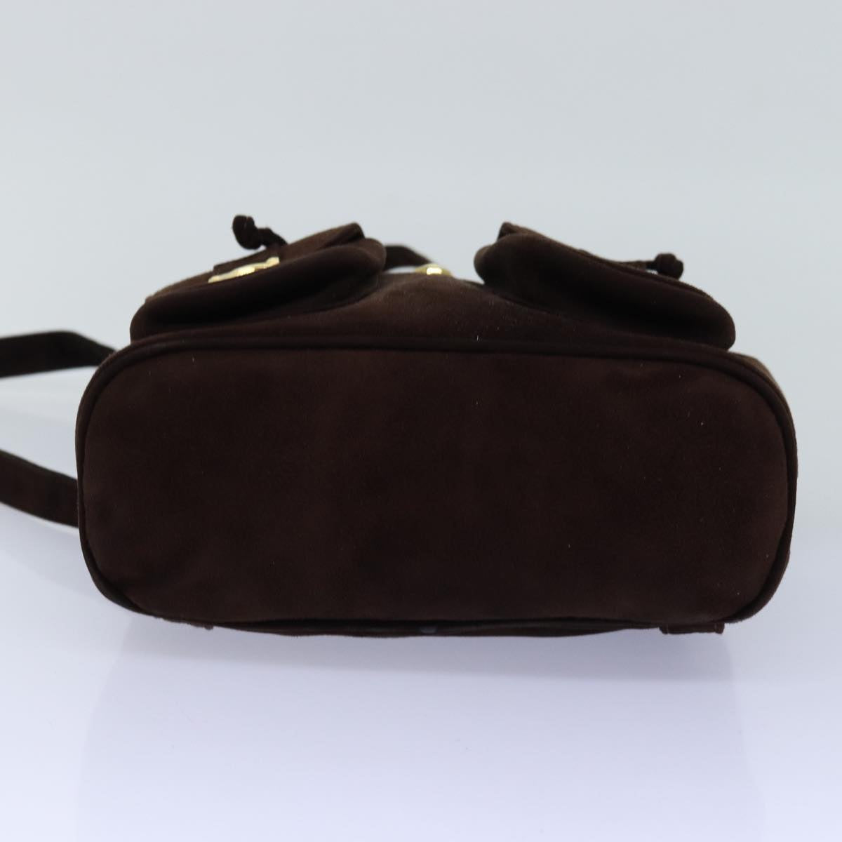 FENDI Backpack Suede Brown 75806