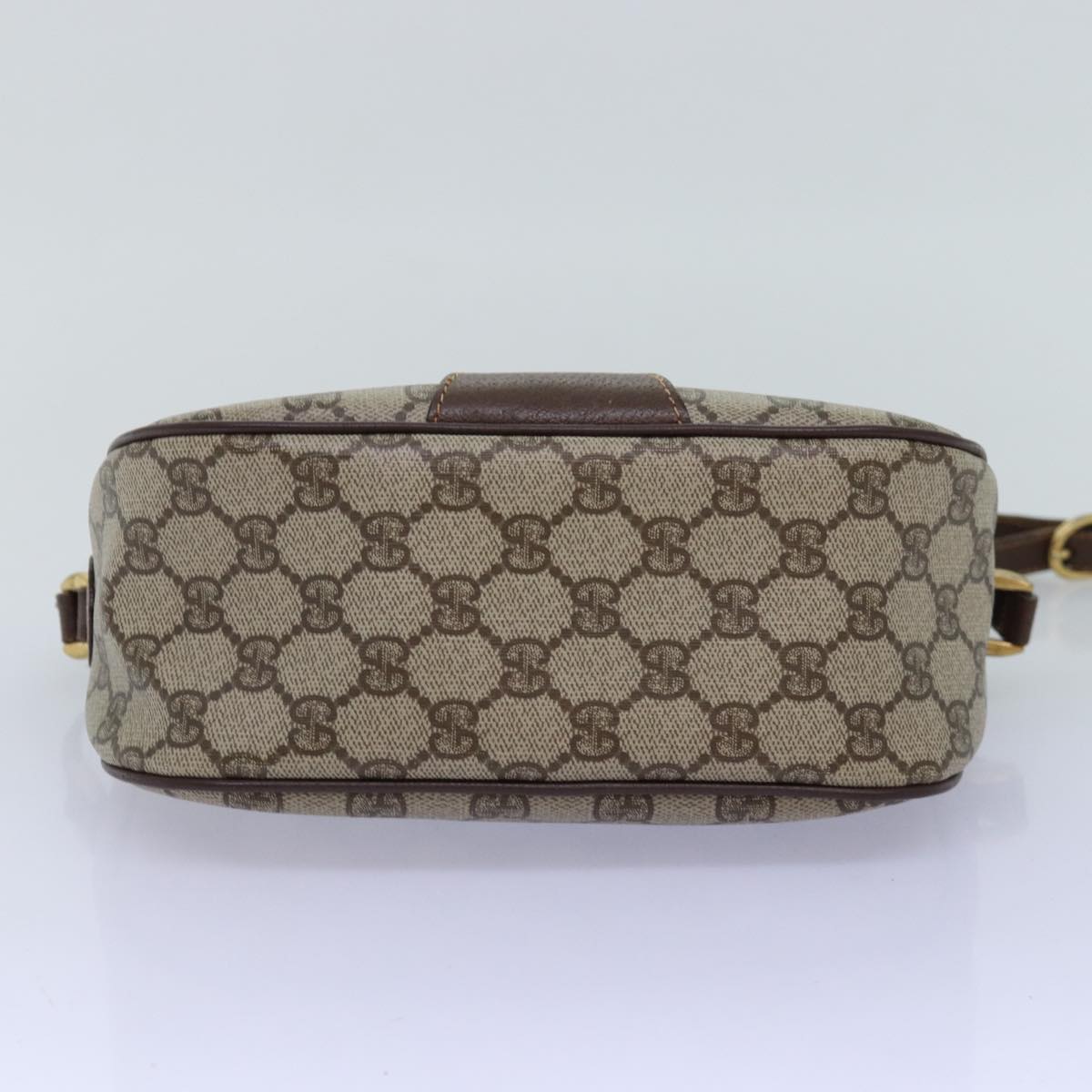 GUCCI GG Supreme Web Sherry Line Shoulder Bag PVC Beige 89 02 032 75885