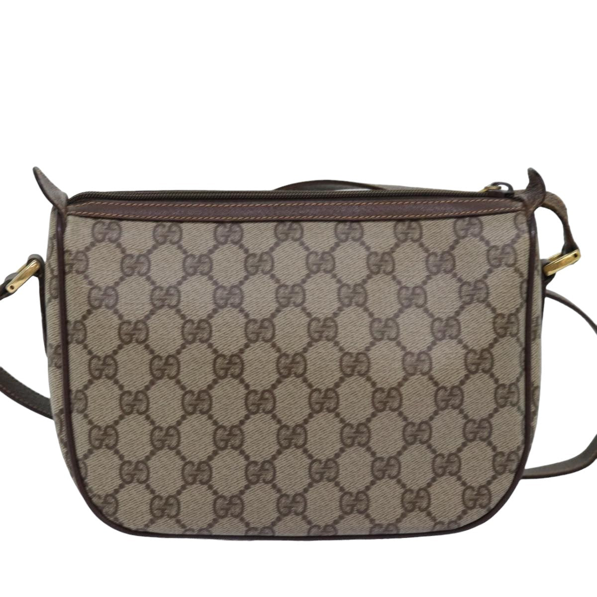 GUCCI GG Supreme Web Sherry Line Shoulder Bag PVC Beige 89 02 032 75885