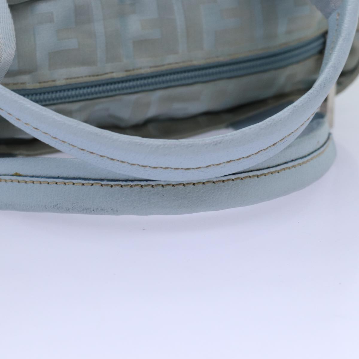 FENDI Zucca Canvas Hand Bag Light Blue 75894