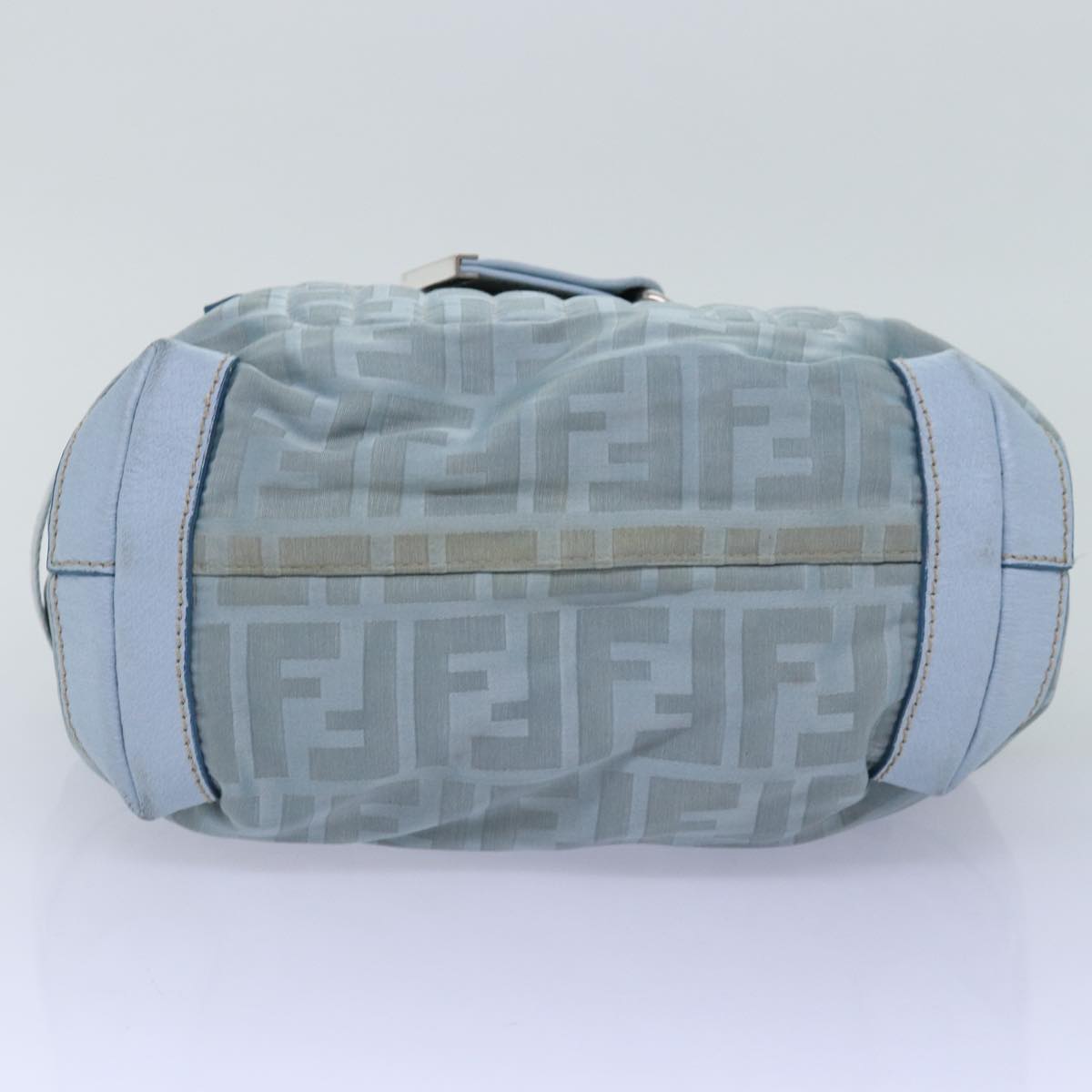 FENDI Zucca Canvas Hand Bag Light Blue 75894